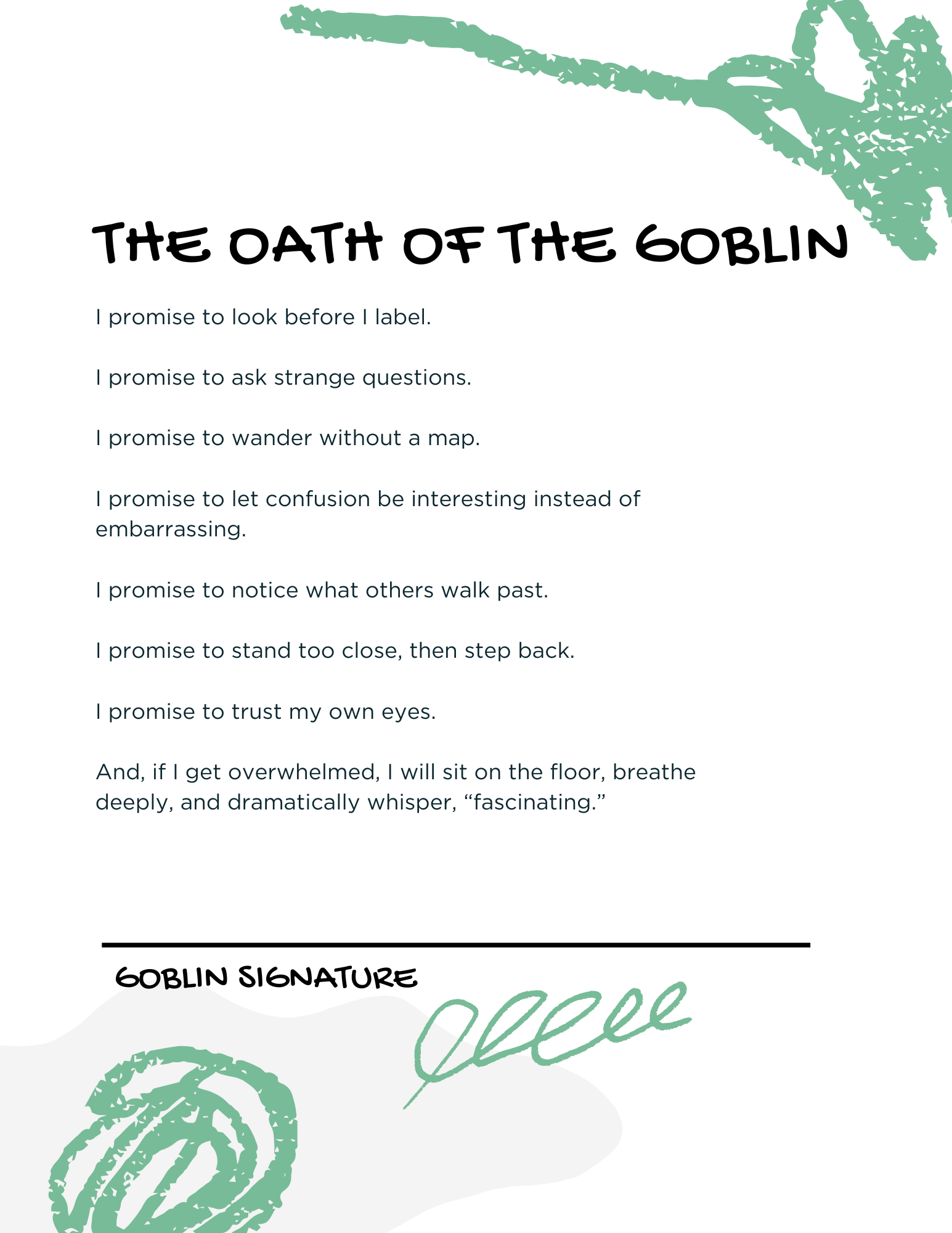How to Visit a Museum (like a curious goblin)